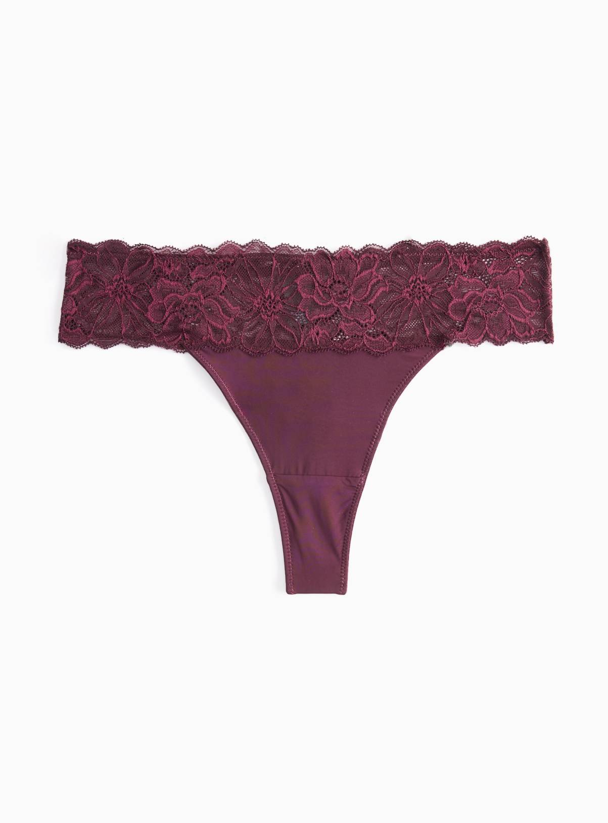 Dark Red Fleur Lace Thong 14 - Image 2